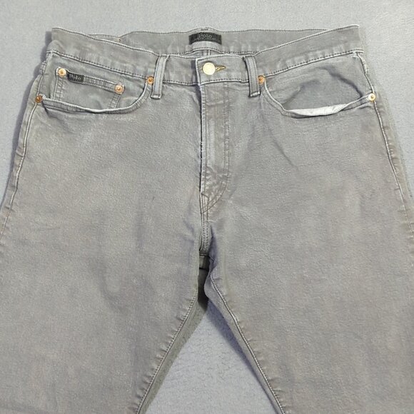 Polo Ralph Lauren Jeans Men's 34x30 Fits 34x28 Gray Hampton Relaxed Straight - Picture 10 of 16